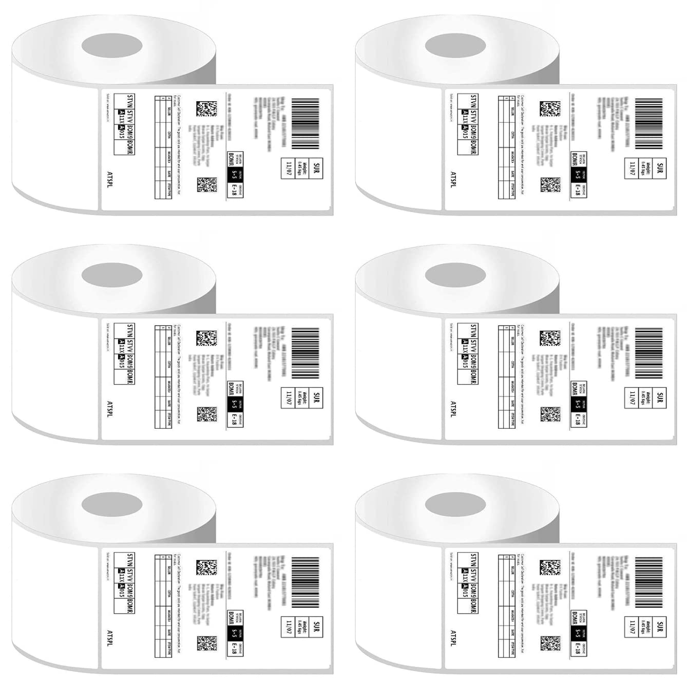 Thermal Sticker Label 4x6  Per Roll 400 Pcs