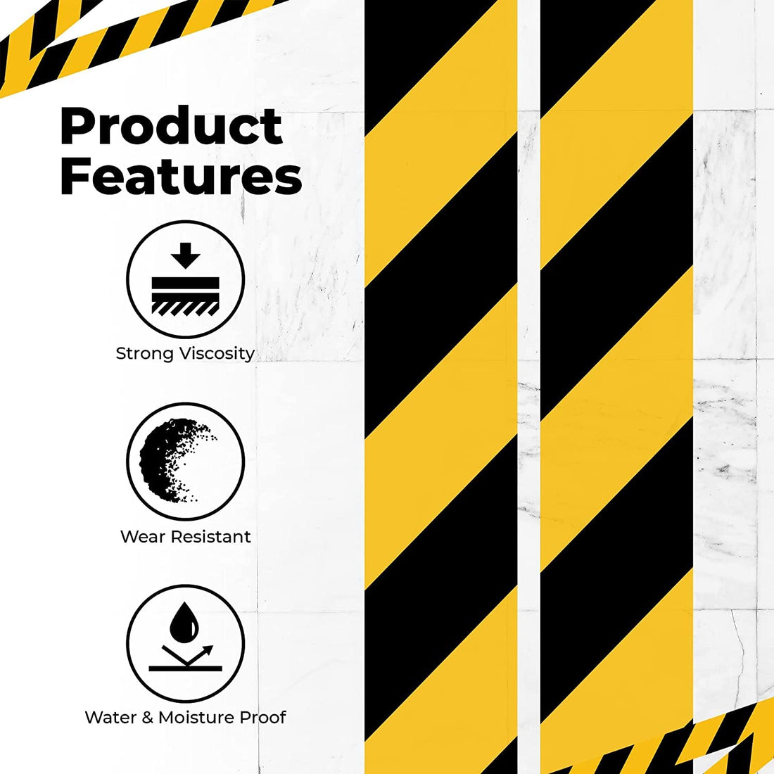 Floormarking Tape Yellow &amp; Black