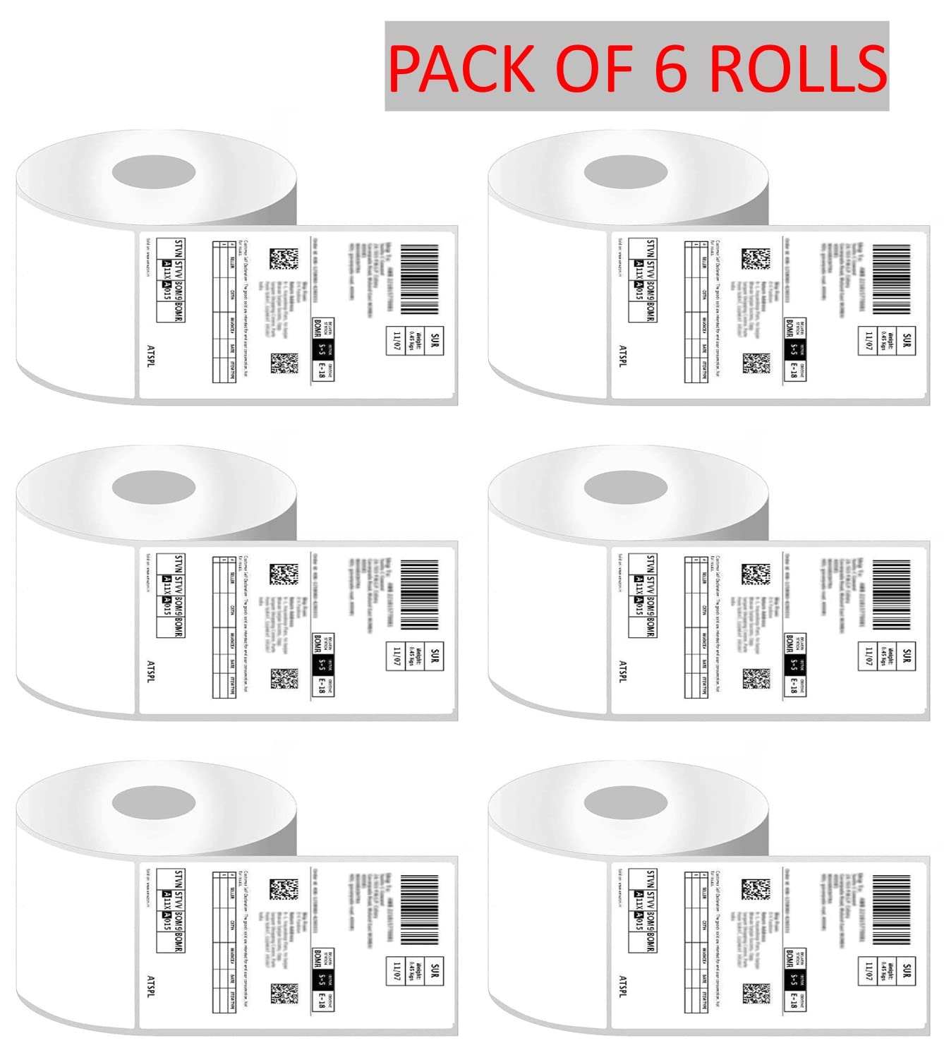 Thermal Sticker Label 4x6  Per Roll 400 Pcs