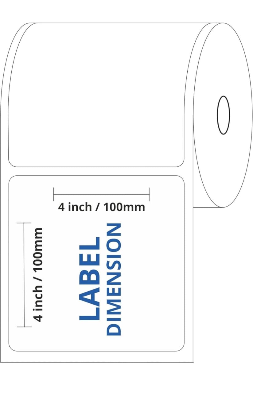 Thermal Sticker Label 4×4  Per Roll 500 Pcs